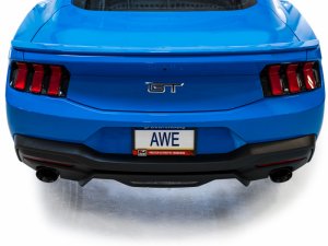 Ford Mustang Performance Exhaust - AWE Tuning - Cat Back Touring Edition - Dual Diamond Black Tips - `24-`27